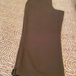 SIGRID OLSEN WOMENS CAPRI PANTS SIZE 16 BROWN COTTON-SPANDEX